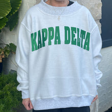 Kappa Delta Lowercase Raw Edge Mock Neck Sweatshirt