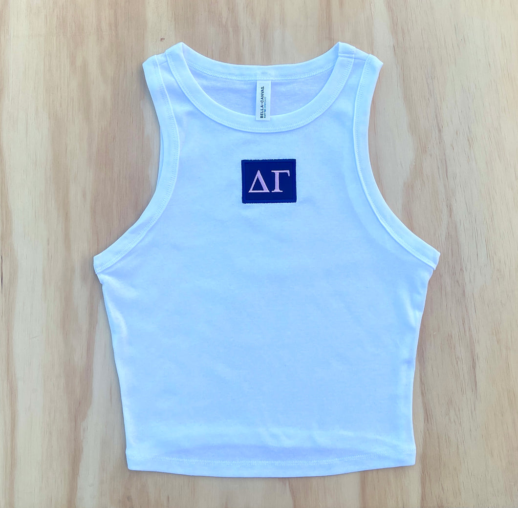 Delta Gamma Patch Crop Tank
