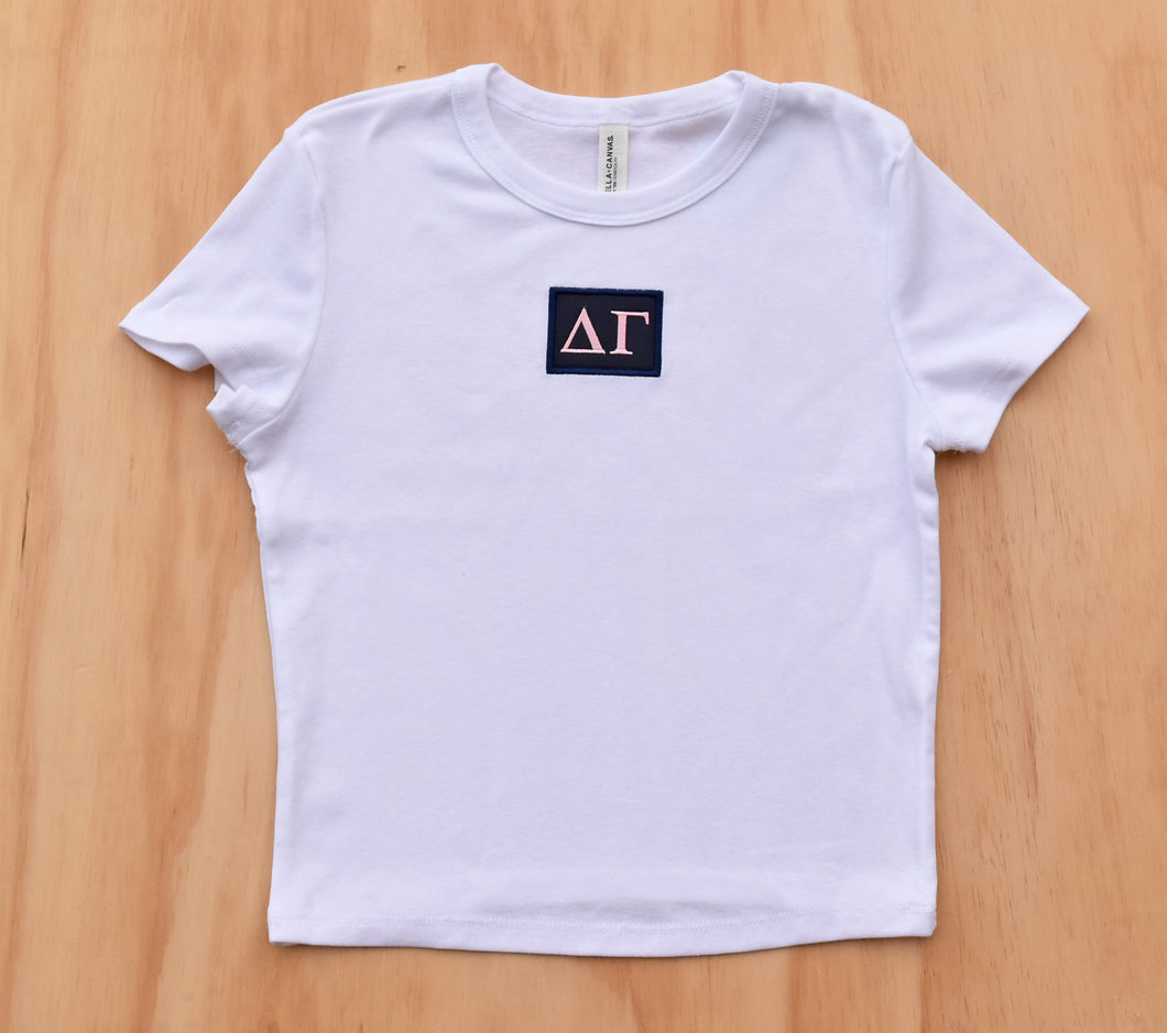 Delta Gamma Patch Baby Doll Tee