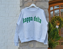 Kappa Delta Lowercase Raw Edge Mock Neck Sweatshirt