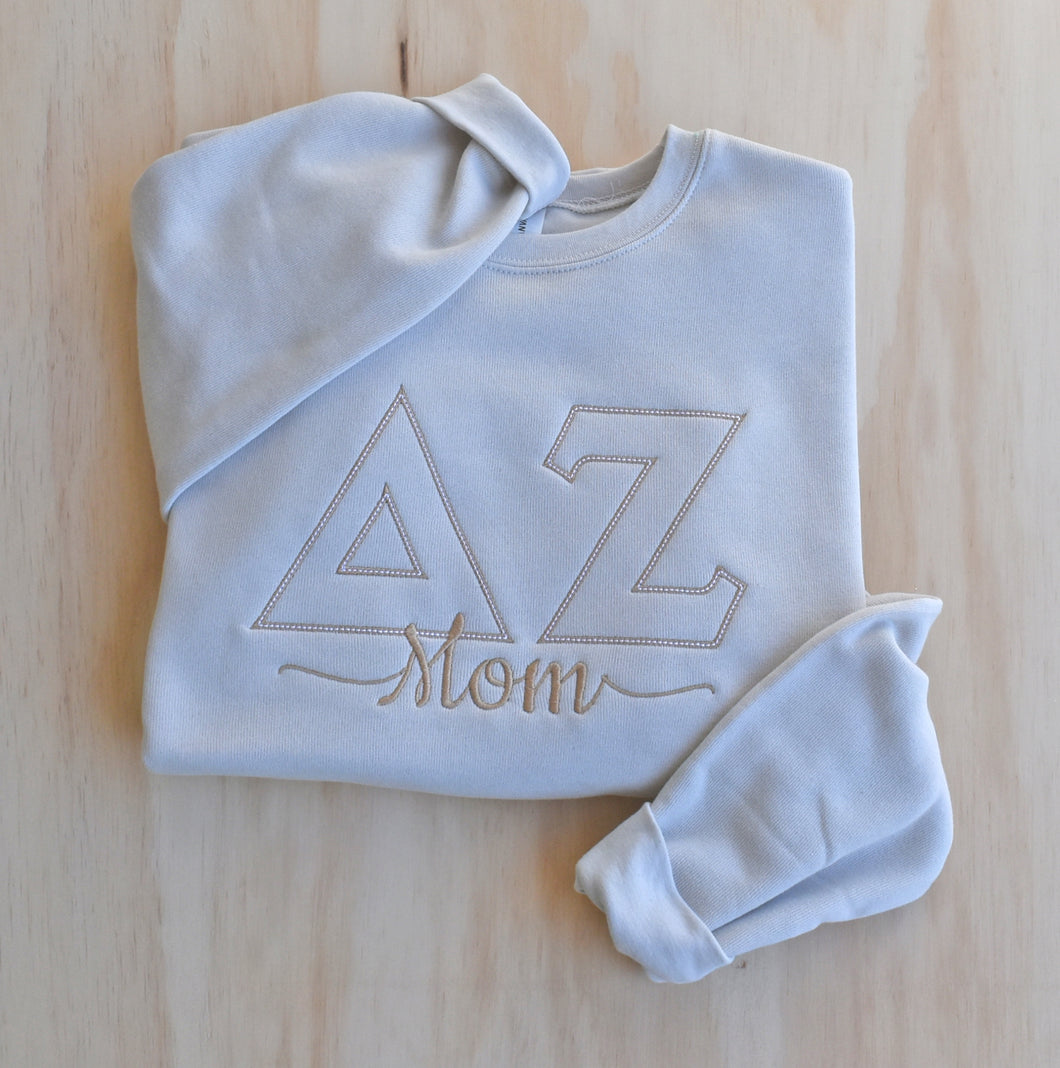 Delta Zeta Mom Oatmeal Sweatshirt