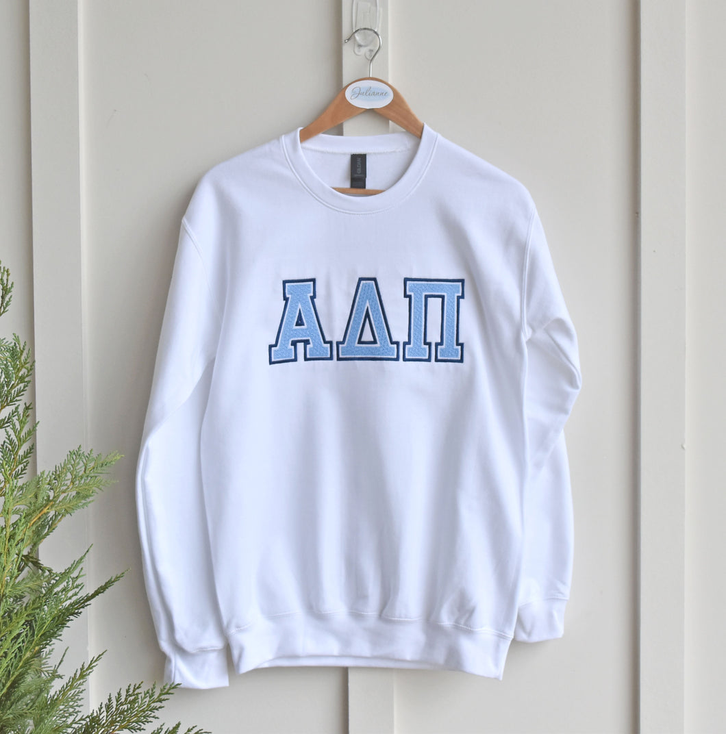 Alpha Delta Pi White Sweatshirt
