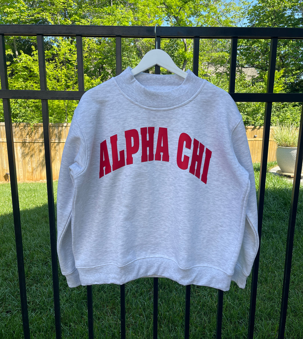 Alpha Chi  Mock Neck Sweatshirt