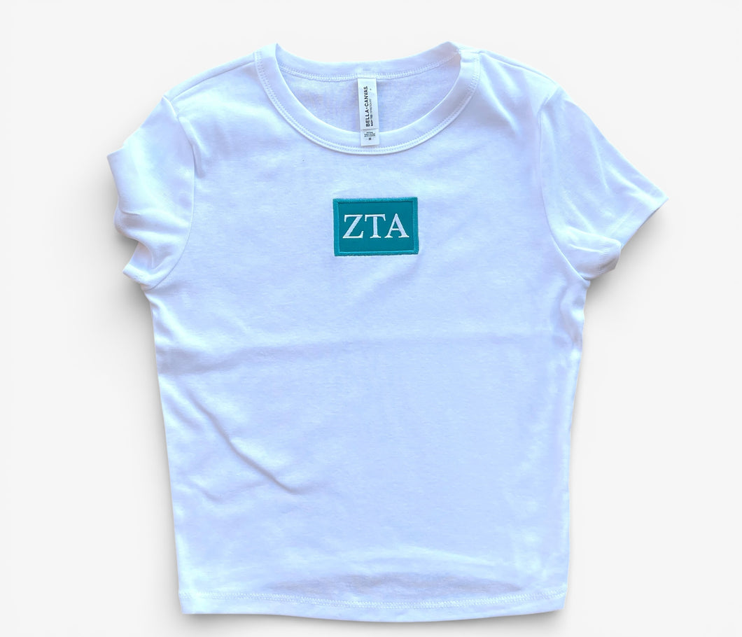 Zeta Tau Alpha Patch Crop Tee