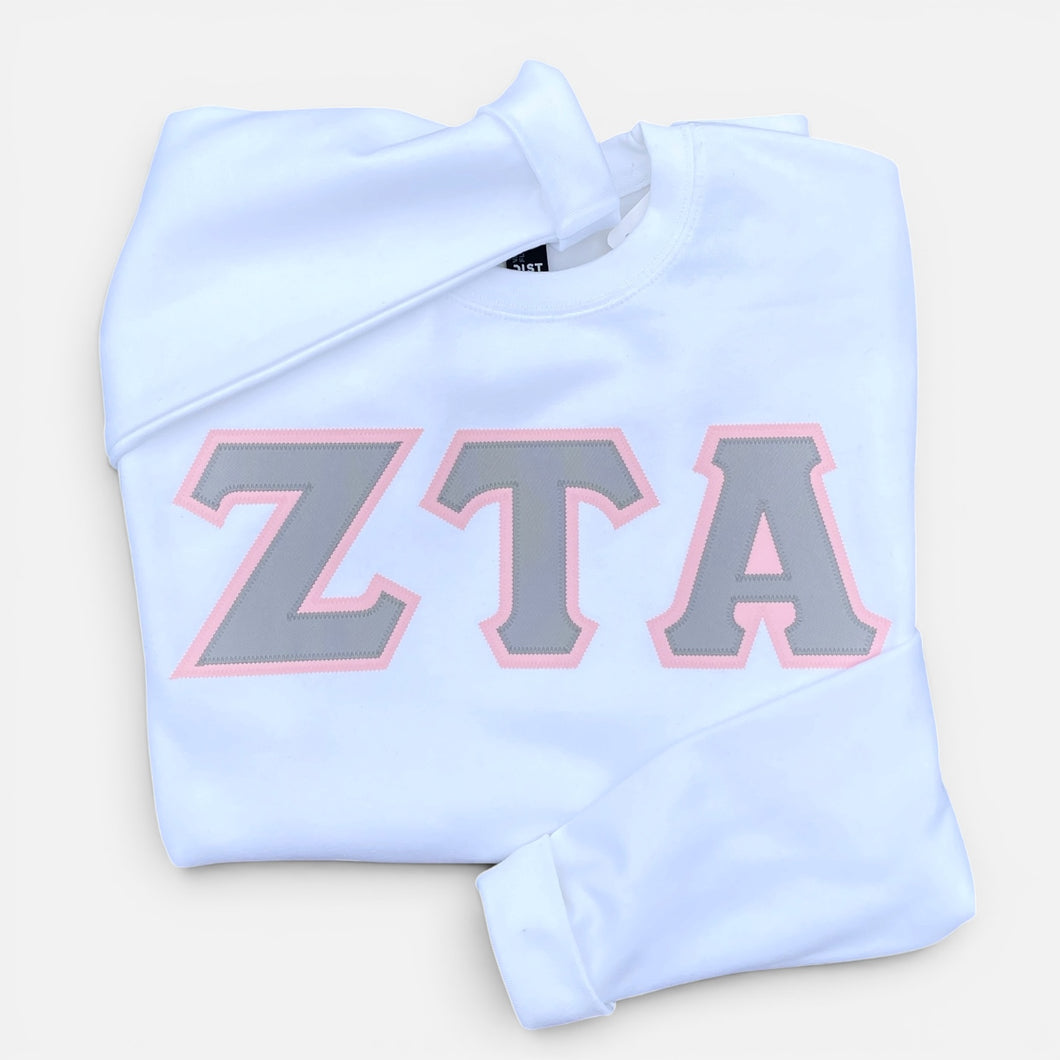 Zeta Tau Alpha Sim Letter Sweatshirt - FINAL SALE