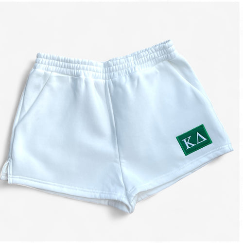 Kappa Delta Patch White Shorts