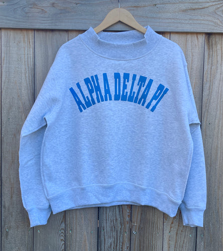 Alpha Delta Pi Inside Out Mock Neck Sweatshirt