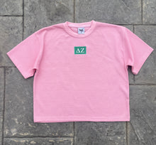 Delta Zeta Pink Thermal Waffle oversized Tee