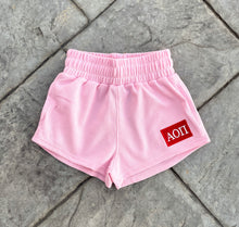 New! Alpha Omicron Pi Thermal Pink Patch Shorts