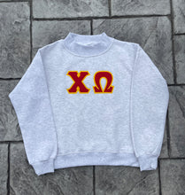 Chi Omega Stitched Letter Mock Neck Sweatshirt