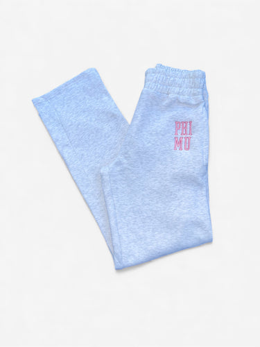 Phi Mu Patch Grey Sweatpants