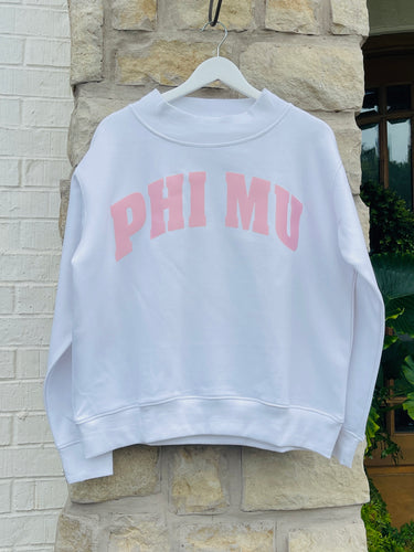 Phi Mu Mock Neck Sweatshirt