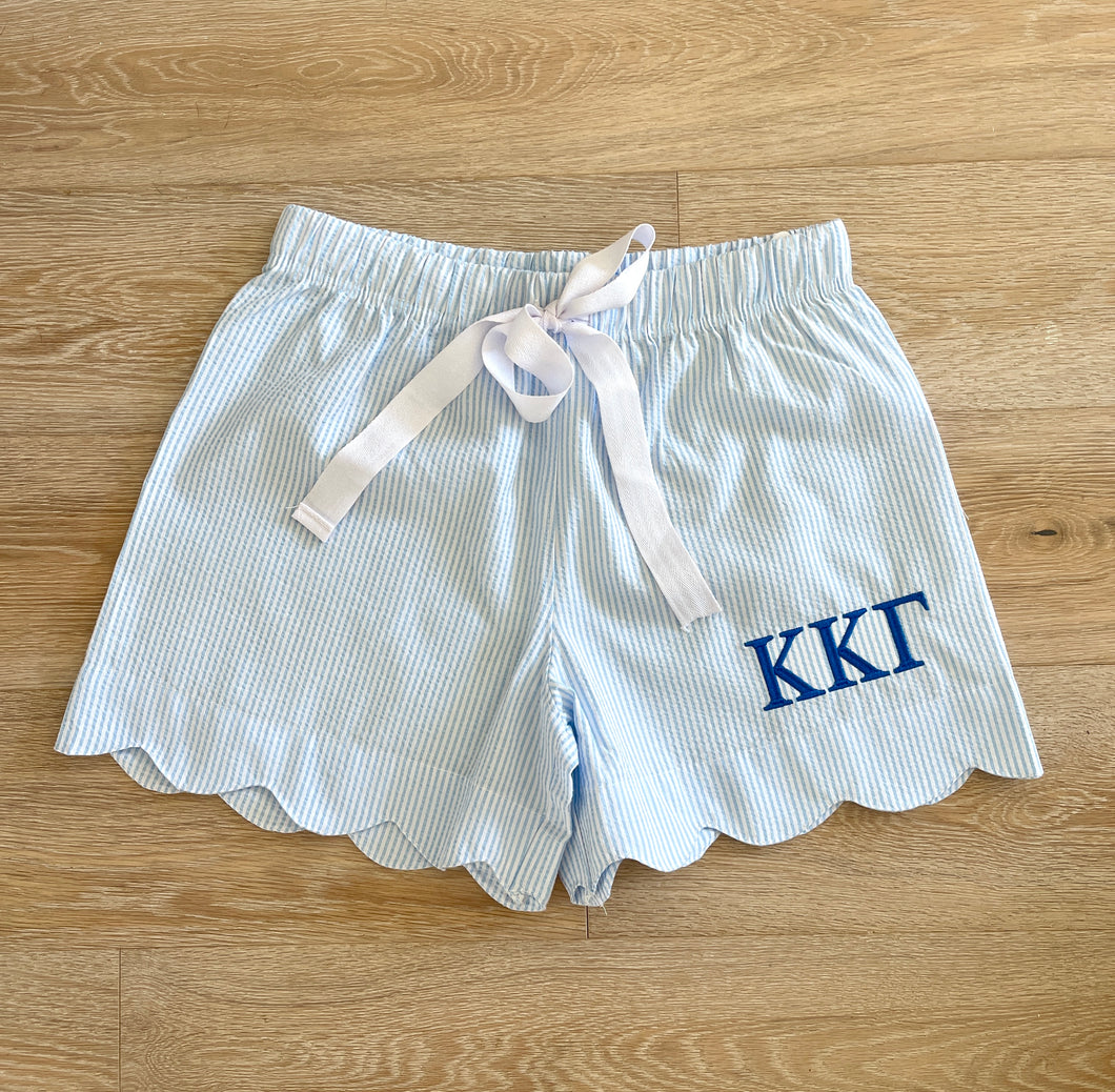 Kappa Blue Seersucker Pj Shorts