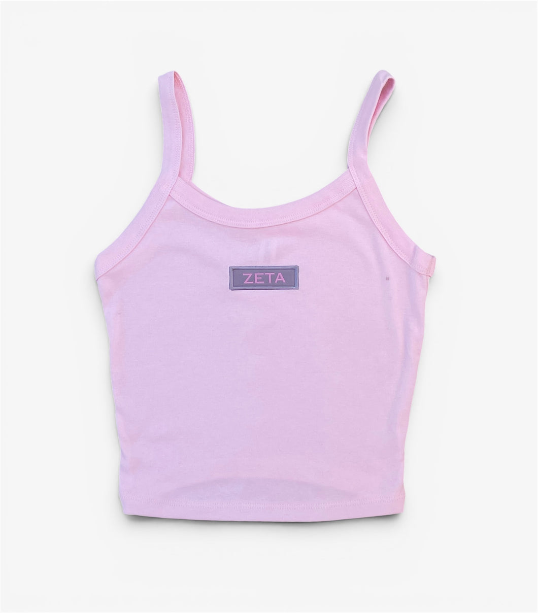 Zeta Woven Patch Crop Tank