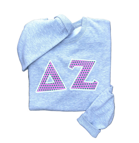 Delta Zeta Polka Dot Grey Sweatshirt