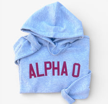Alpha O Stitched Letter Hoody Sweatshirt