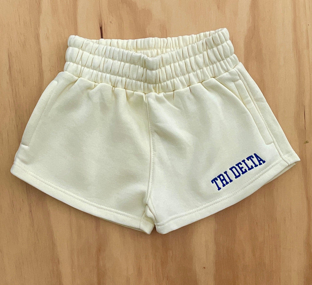 Tri Delta Yellow Sweat Shorts
