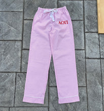 Alpha Omicron Pi Pink Seersucker Pajama Pants