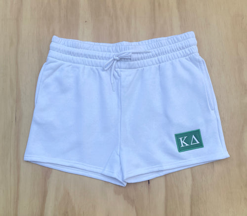 Kappa Delta Patch White Sweat Shorts