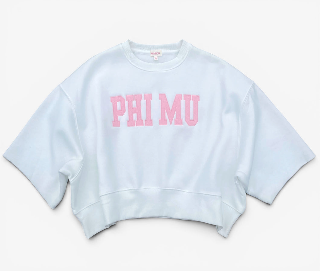 Phi Mu Drop Shoulder Sweatshirt