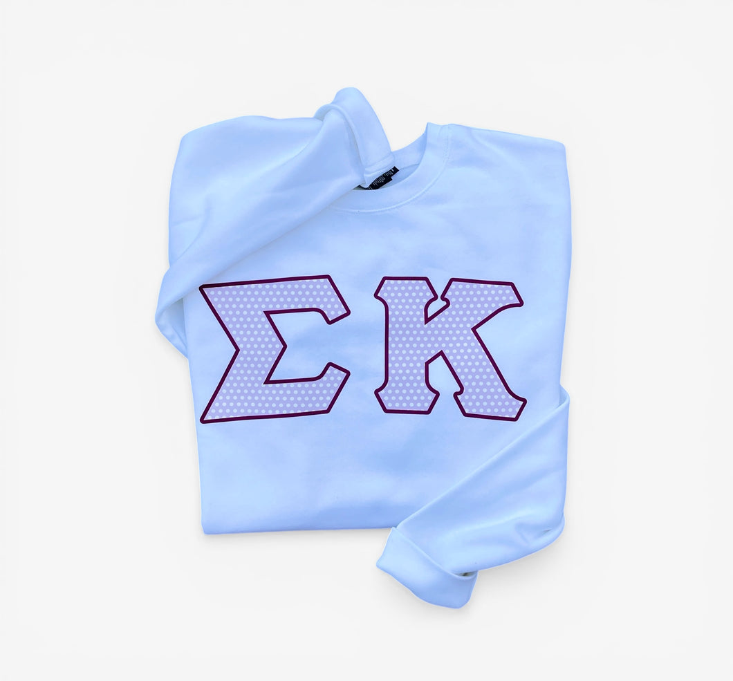 Sigma Kappa Polka Dot Screen Print Sweatshirt