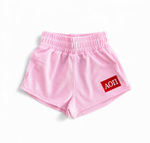 New! Alpha Omicron Pi Thermal Pink Patch Shorts