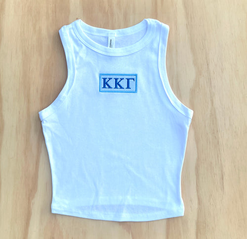 KKG Seersucker Patch White Tank