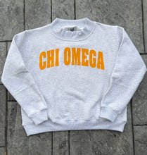Chi Omega Grey Mock Neck Sweatshirt