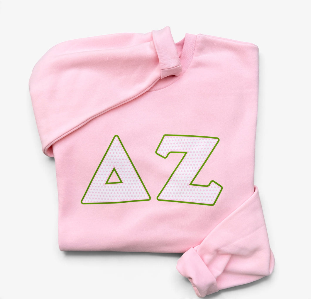 Delta Zeta Polka Dot Pink Sweatshirt