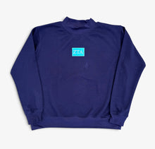 Zeta Tau Alpha Navy Waffle Mock Neck