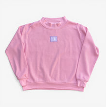 Sigma Kappa Pink Waffle Mock Neck Sweatshirt