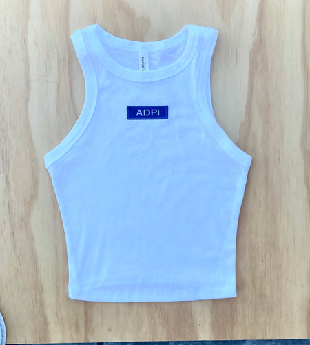 Alpha Delta Pi Woven Patch Crop Tank
