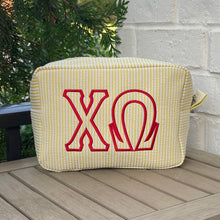 Chi Omega Yellow Cosmetic Bag