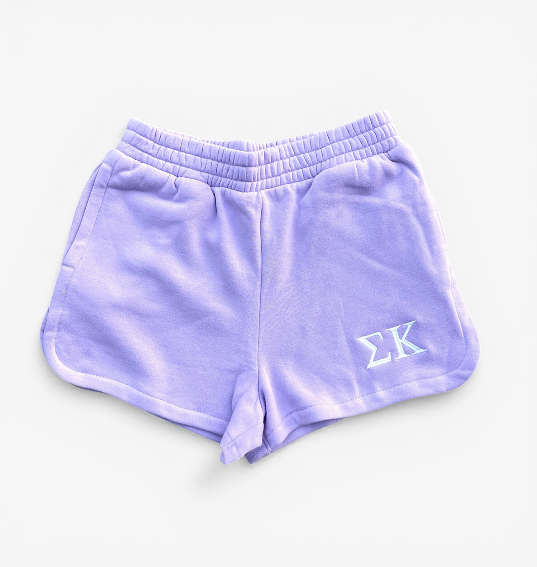 Sigma Kappa Letter Lavender Shorts