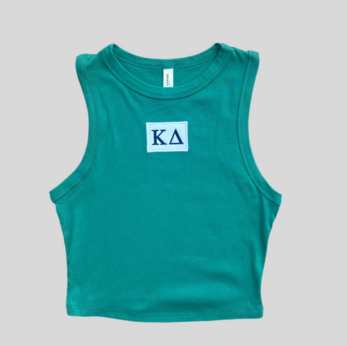 Kappa Delta Patch Crop Green Tank