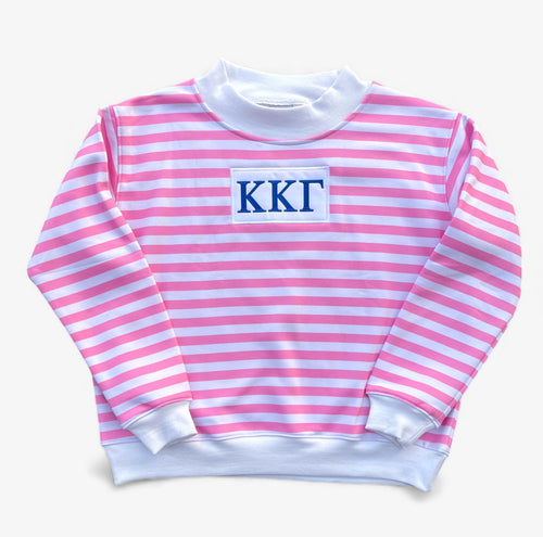 NEW!! Kappa Kappa Gamma Pink Stripe Mock Neck