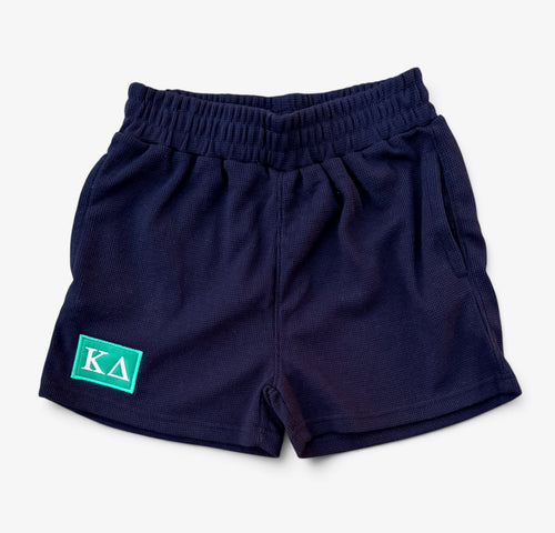 Kappa Delta Navy Waffle Shorts