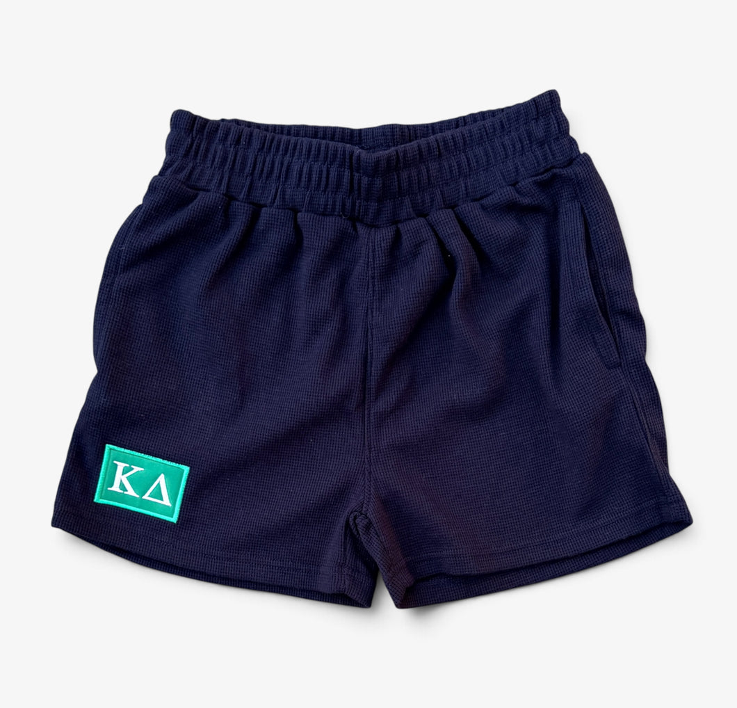 Kappa Delta Navy Waffle Shorts