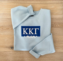 Kappa "Mom" Letter Patch  Blue Sweatshirt