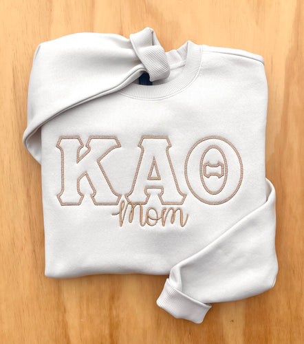 Theta Mom Tonal Oatmeal Sweatshirt