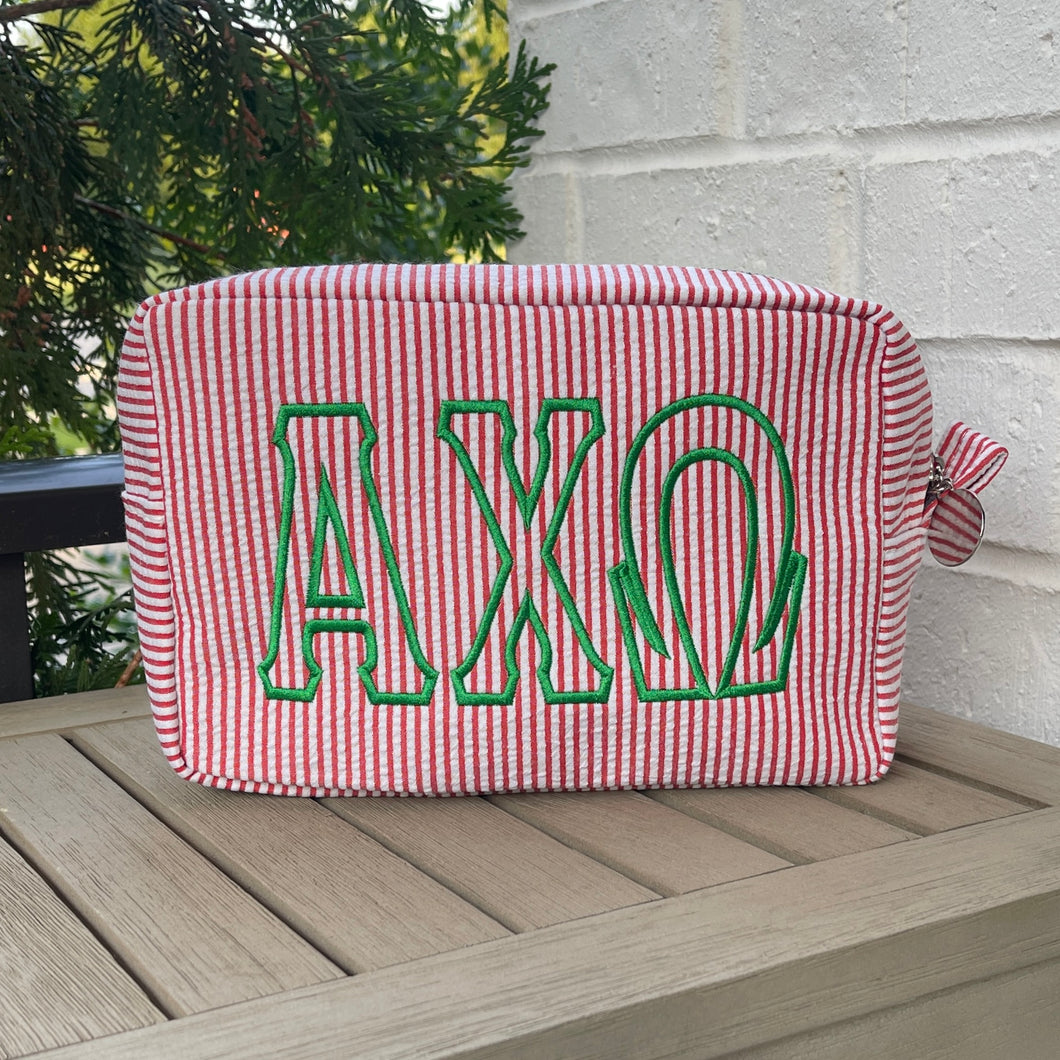 Alpha Chi Omega Red Cosmetic Bag