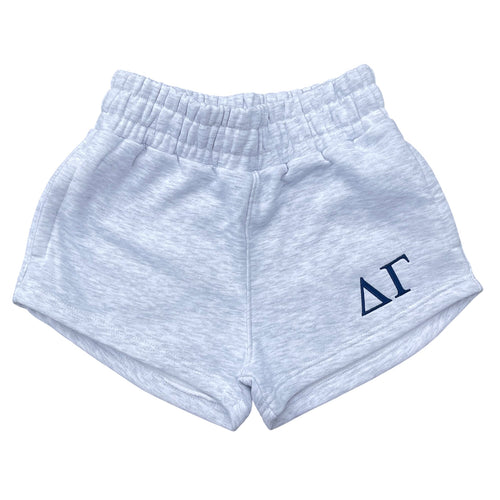 Delta Gamma Letter Grey Sweat Shorts