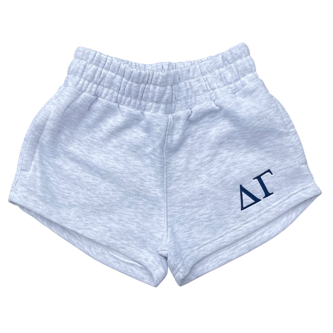Delta Gamma Letter Grey Sweat Shorts