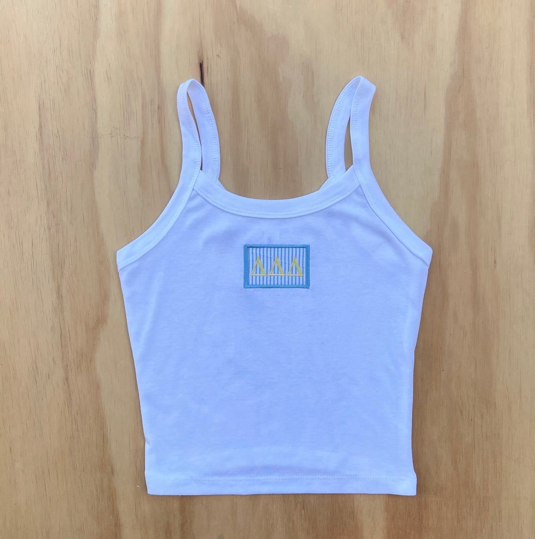 Tri Delta Patch Crop Tank