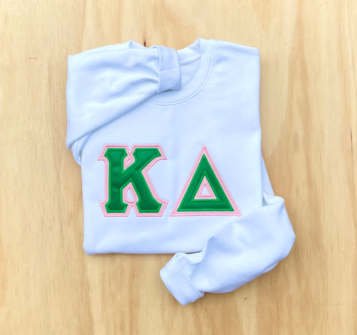 Kappa Delta Letters White Sweatshirt