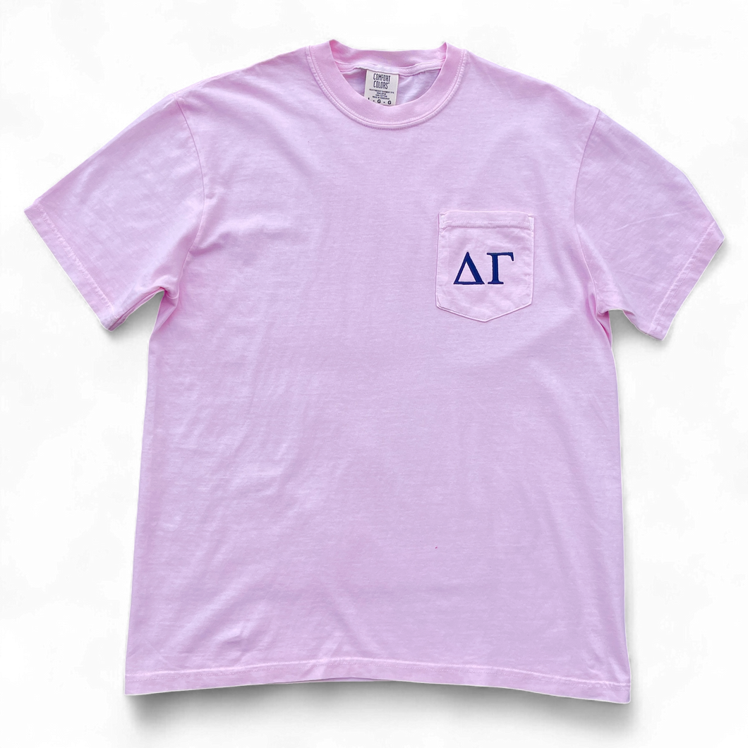 Delta Gamma Pink Pocket Tee