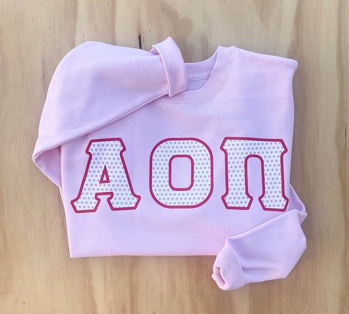Alpha Omicron Pi Polka Dot Sweatshirt