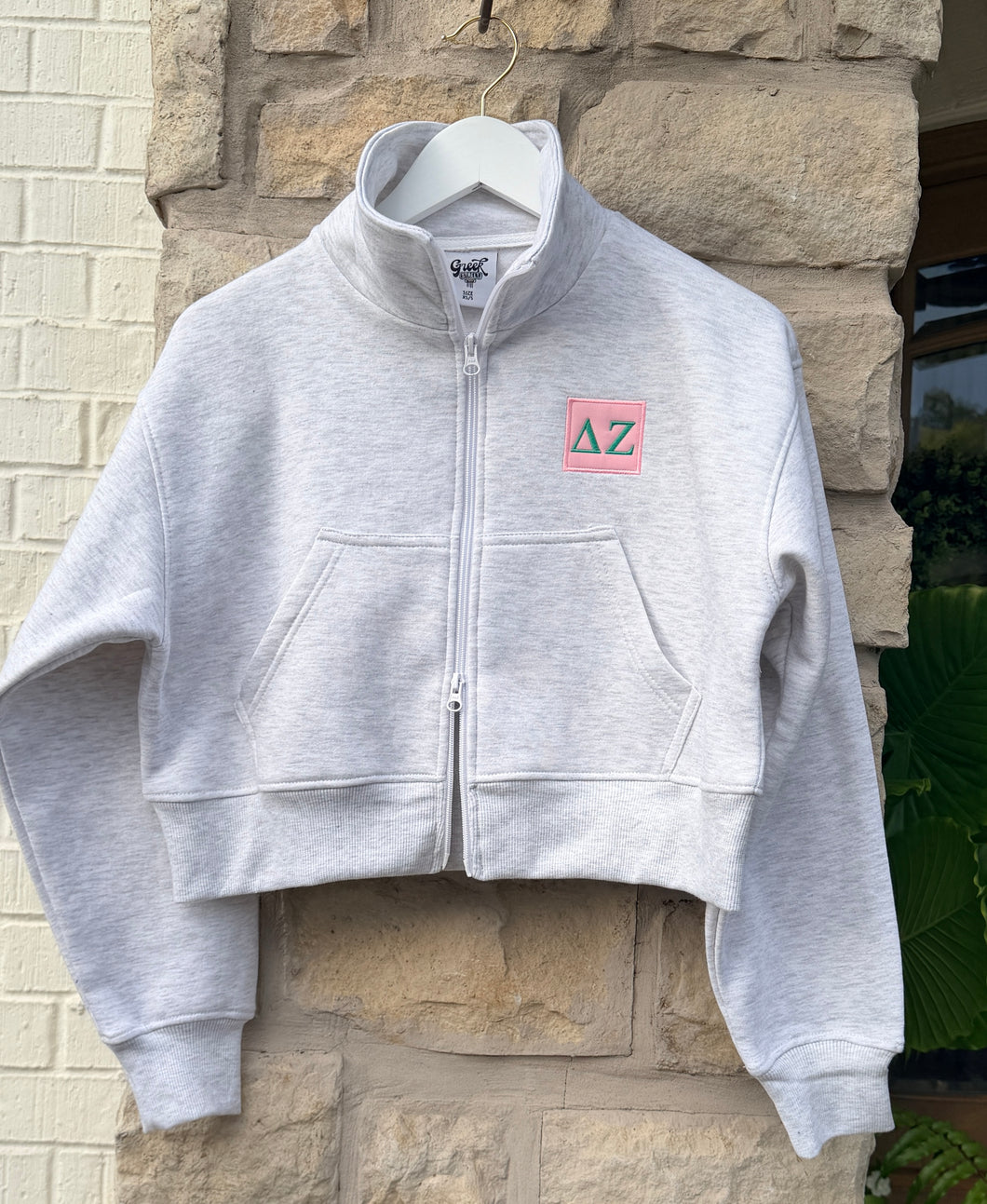Delta Zeta Double Zip Fleece Jacket