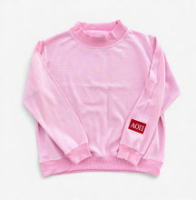 NEW! AOPII  Pink Thermal Waffle Mock Neck Sweatshirt