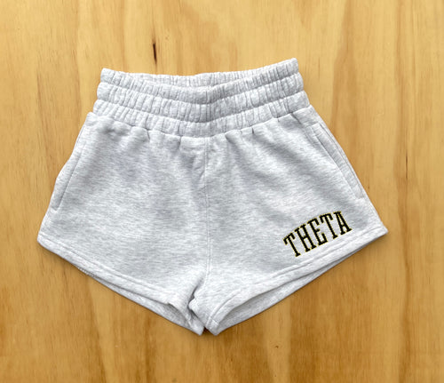 Theta Grey Sweat Shorts